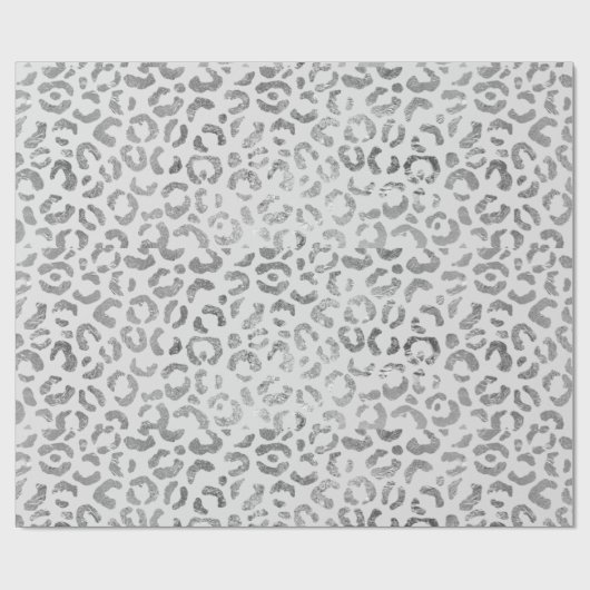 Papier Cadeau Poster de animal argenté et gris (Plat)