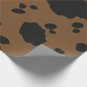 Papier Cadeau Poster de animal Brown Et Black Cow Spots (Coin)