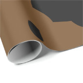 Papier Cadeau Poster de animal Brown Et Black Cow Spots (Coin rond)