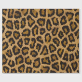 Papier Cadeau Poster de animal Brown jaune léopard noir (Plat)