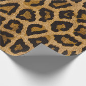 Papier Cadeau Poster de animal Brown jaune léopard noir (Coin)