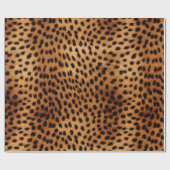 Papier Cadeau Poster de animal Cheetah Brown et noir (Plat)