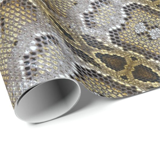 Papier Cadeau poster de animal cool motif de serpent python (Coin rond)
