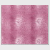 Papier Cadeau Poster de animal d'alligator rose Faux (Plat)