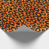 Papier Cadeau Poster de animal de léopard d'Orange (Coin)