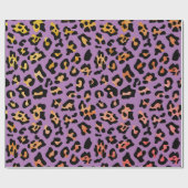 Papier Cadeau Poster de animal de léopard mauve (Plat)