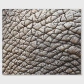 Papier Cadeau Poster de animal de peau d'éléphant gris argent (Plat)