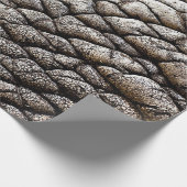 Papier Cadeau Poster de animal de peau d'éléphant gris argent (Coin)