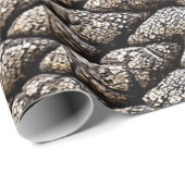 Papier Cadeau Poster de animal de peau d'éléphant gris argent (Coin rond)