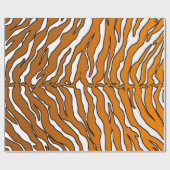 Papier Cadeau Poster de animal De Tiges Blanches Et Oranges (Plat)