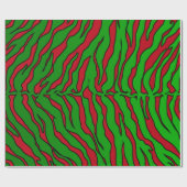 Papier Cadeau Poster de animal De Tiges Rouge Et Vert (Plat)