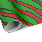 Papier Cadeau Poster de animal De Tiges Rouge Et Vert (Coin rond)