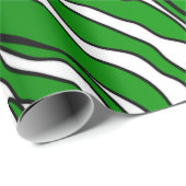 Papier Cadeau Poster de animal De Tigre Blanc Et Vert (Coin rond)