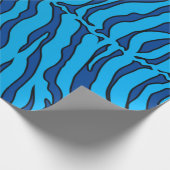 Papier Cadeau Poster de animal De Tigre Bleu Et Turquoise (Coin)