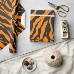 Papier Cadeau Poster de animal De Tigre Orange Et Noir