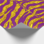 Papier Cadeau Poster de animal Des Tiges Violet Et Or (Coin)