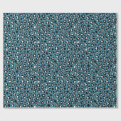 Papier Cadeau Poster de animal, Léopard Bleu, Zones de Cheetah, (Plat)