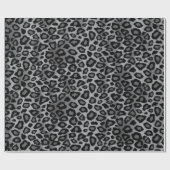 Papier Cadeau Poster de animal léopard gris (Plat)
