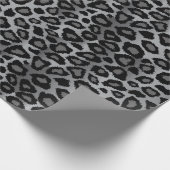 Papier Cadeau Poster de animal léopard gris (Coin)