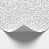 Papier Cadeau Poster de animal léopard gris clair moderne  (Coin)