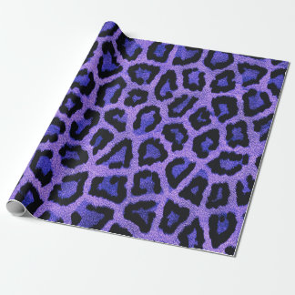 Papier Cadeau Poster de animal Léopard Noir Violet