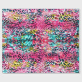 Papier Cadeau poster de animal leopard peau de serpent tendance  (Plat)