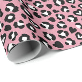 Papier Cadeau Poster de animal, Léopard Rose, Zones De Cheetah, (Coin rond)