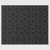 Papier Cadeau poster de animal motif léopard noir (Plat)