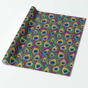Papier Cadeau Poster de animal Peacock Feather