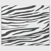 Papier Cadeau Poster de animal Zebra noir et blanc (Plat)