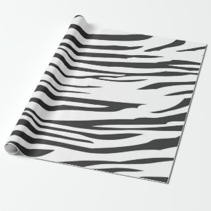 Papier Cadeau Poster de animal Zebra noir et blanc