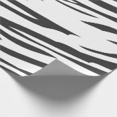 Papier Cadeau Poster de animal Zebra noir et blanc (Coin)