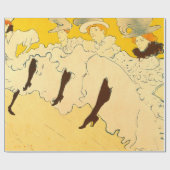 Papier Cadeau Poster de la fille dansante Jaune Toulouse Lautrec (Plat)