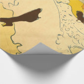 Papier Cadeau Poster de la fille dansante Jaune Toulouse Lautrec (Coin)