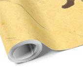 Papier Cadeau Poster de la fille dansante Jaune Toulouse Lautrec (Coin rond)