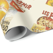 Papier Cadeau Poster de la foire Antique Grand Fete (Coin rond)