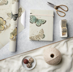 Papier Cadeau Poster des papillons vintages