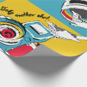 Papier Cadeau Poster lumineux dans le style pop art avec image o (Coin)