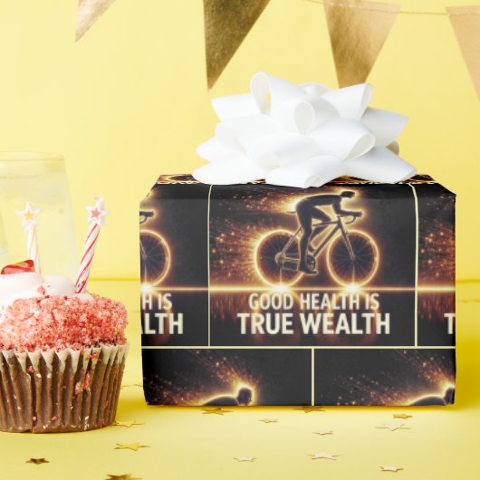 Papier Cadeau Poster santé avec Neon Cyclist (Fête d'anniversaire)