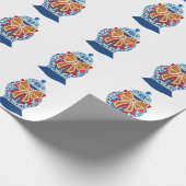Papier Cadeau Pot à gingembre bleu de Noël (Coin)
