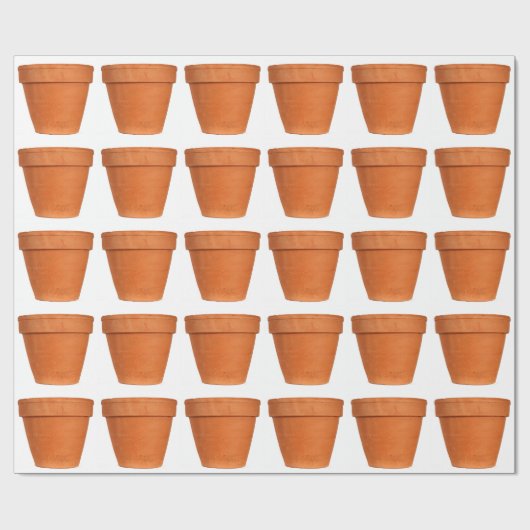 Papier Cadeau Pot de fleurs (Plat)