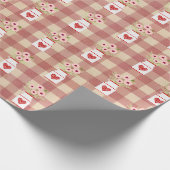 Papier Cadeau Pot de fleurs en bocal Mason de ferme rustique TMF (Coin)