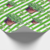 Papier Cadeau Pot de Trèfle Mignon Vert Kelly St. Patrick Day (Coin)