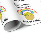 Papier Cadeau Pot D'or En Vous-Même Saint Patrick's Day (Coin rond)