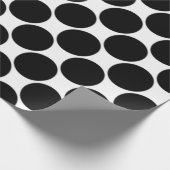 Papier Cadeau Pot Polka (noir et blanc) personnalisable (Coin)