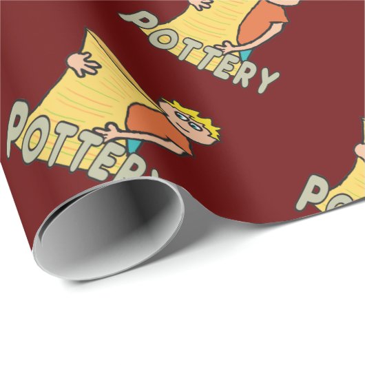 Papier Cadeau Poterie (Coin rond)