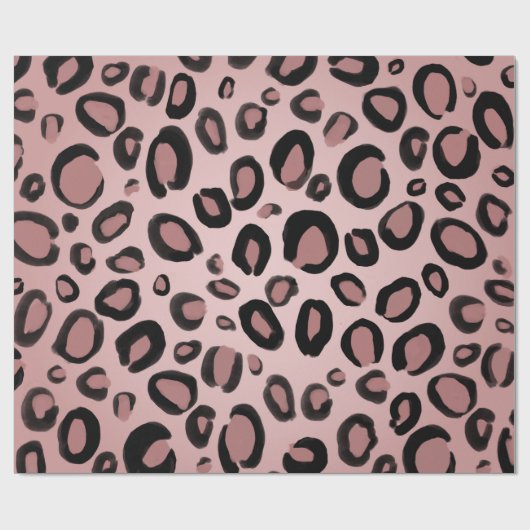 Papier Cadeau Pots Empreintes de léopard de guépards peints en r (Plat)