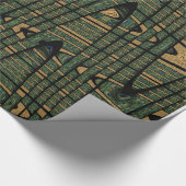 Papier Cadeau Pots Leopard Plumes Peacock géométriques modernes (Coin)