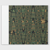 Papier Cadeau Pots Leopard Plumes Peacock géométriques modernes (Plat)