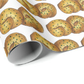 Papier Cadeau Pouce d'ail Pain Roll Italien Cuisine alimentaire  (Coin rond)